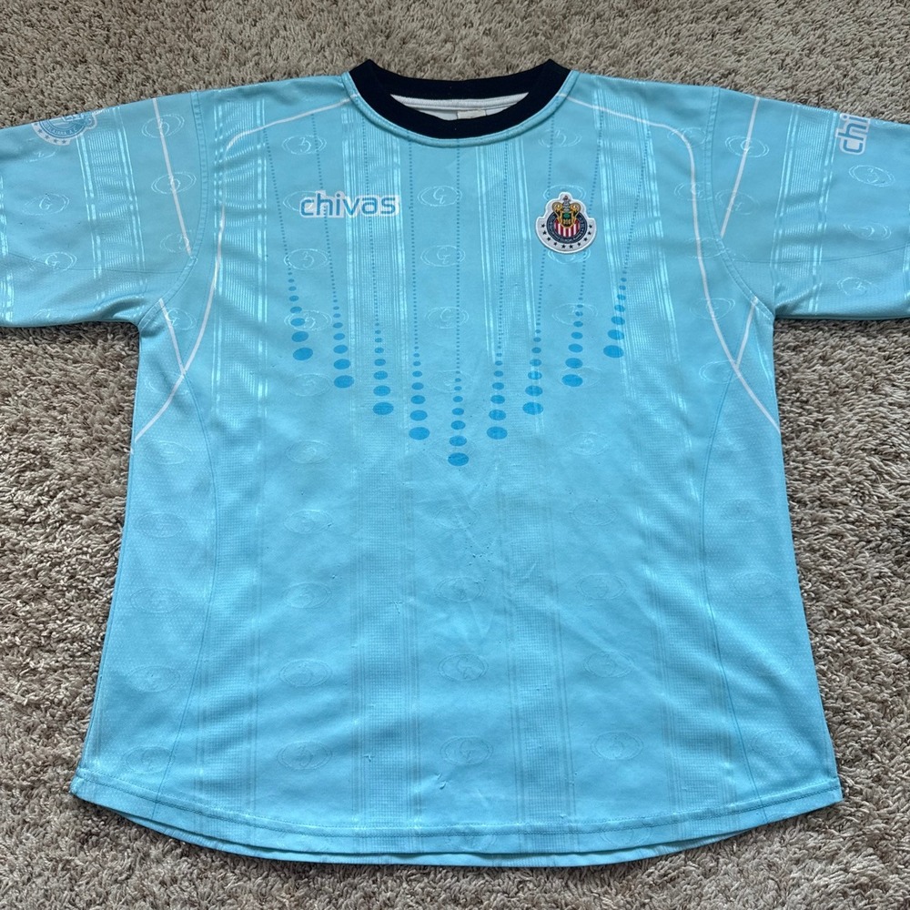 Vintage Y2K Chivas Guadalajara Oswaldo Sanchez 1 Goalkeeper Jersey Light Blue XL